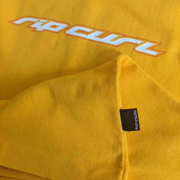 Y2K yellow Rip Curl t-shirt adult unisex size - Picture 5 of 5